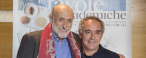 Carlo Petrini y Ferrán Adriá en la Universidad de Estudios de las Ciencias Gastronómicas Slow Food